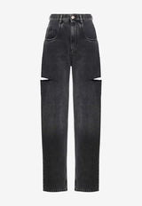 Maison Margiela Cut-Out Straight-Leg Jeans Black S51LA0051S30743965_Black Washed_29845406