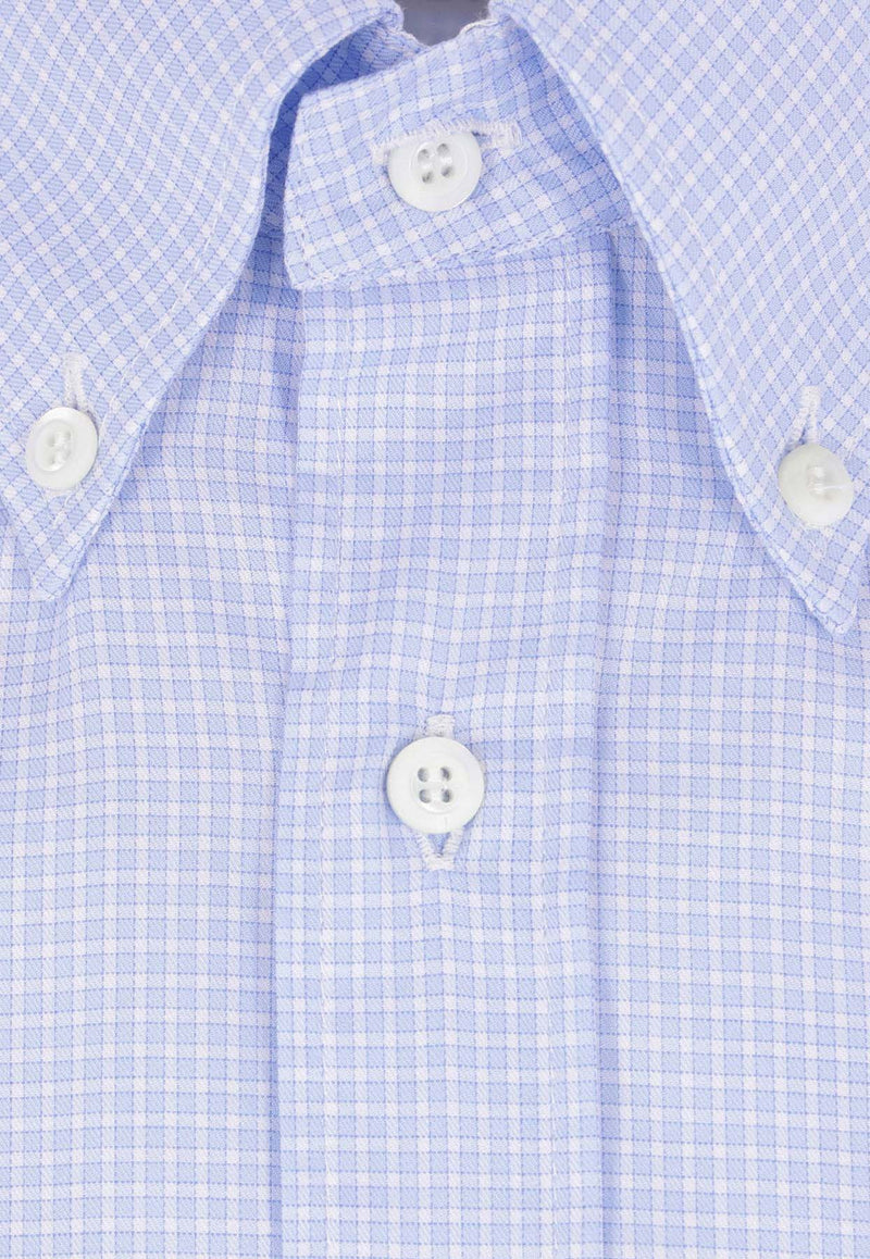 Brunello Cucinelli Long-Sleeved Buttoned Shirt Light Blue MY6461716C013_Clear Blue_38415183