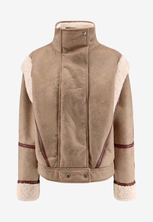 Hugo Boss Cheerlea Shearling Jacket Beige 50548600222_Rust copper_30893764