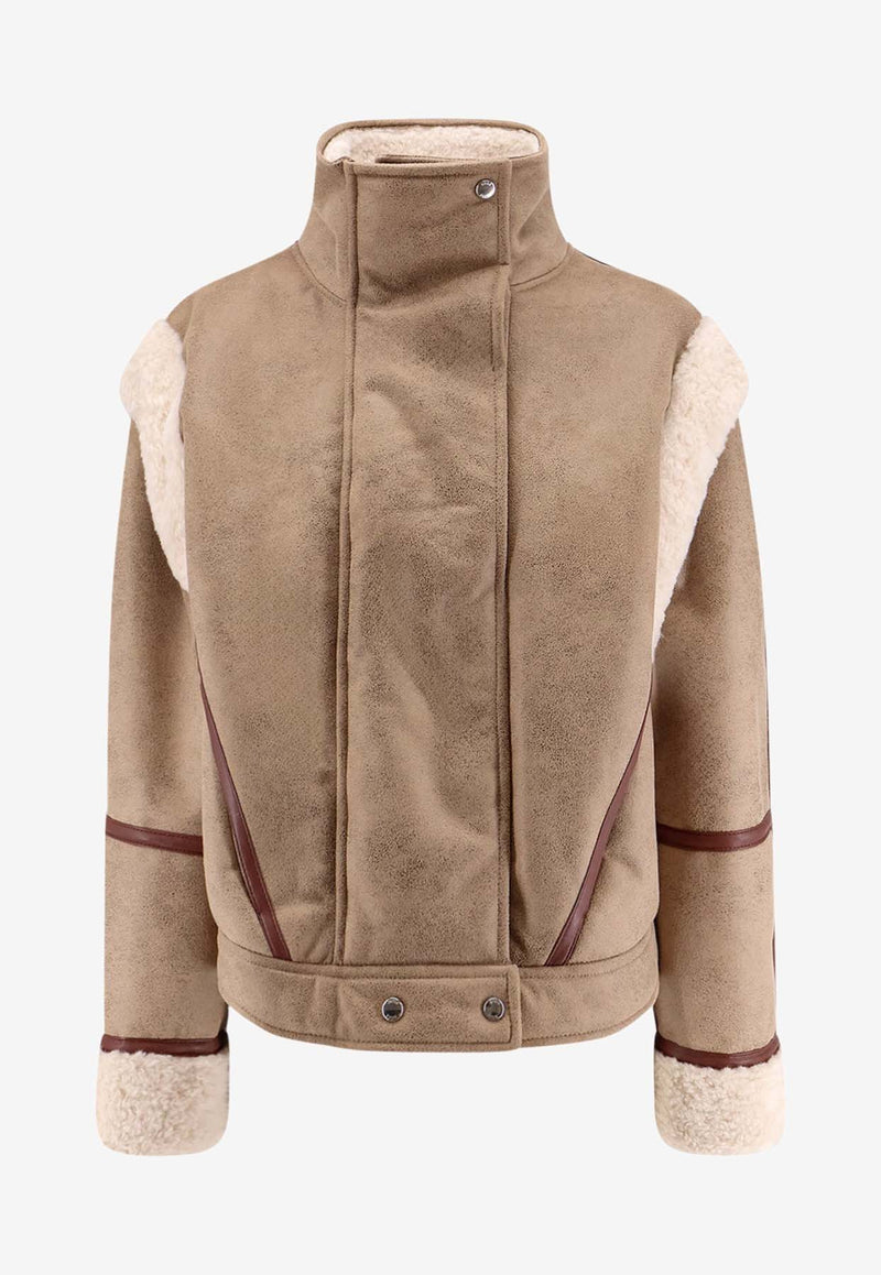 Hugo Boss Cheerlea Shearling Jacket Beige 50548600222_Rust copper_30893764