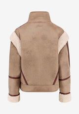 Hugo Boss Cheerlea Shearling Jacket Beige 50548600222_Rust copper_30893764