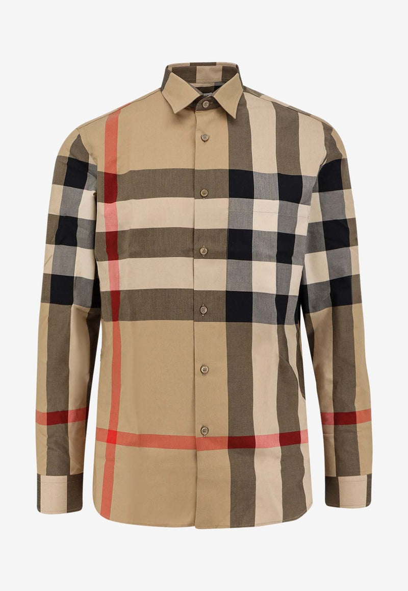 Burberry Summerton Long-Sleeved Check Shirt Beige 8071445A7028_Beige_40026300
