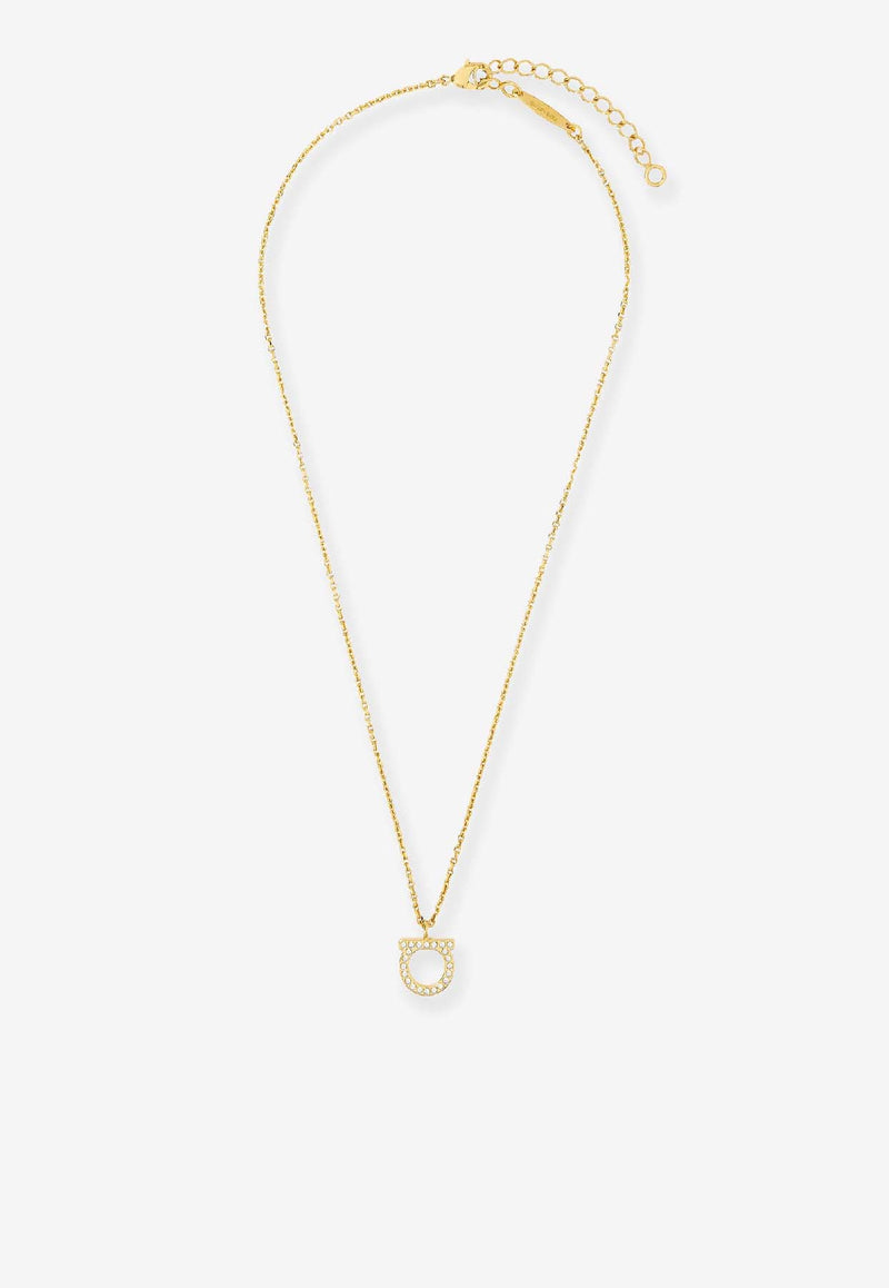 Ferragamo Embellished Gancini Pendant Necklace Gold 760132696656ORO_Golden_40472272