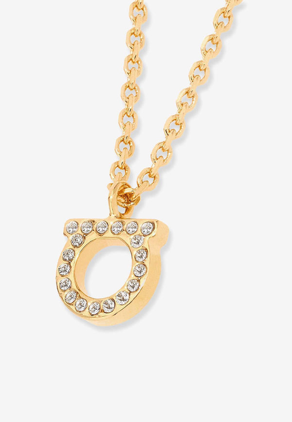 Ferragamo Embellished Gancini Pendant Necklace Gold 760132696656ORO_Golden_40472272