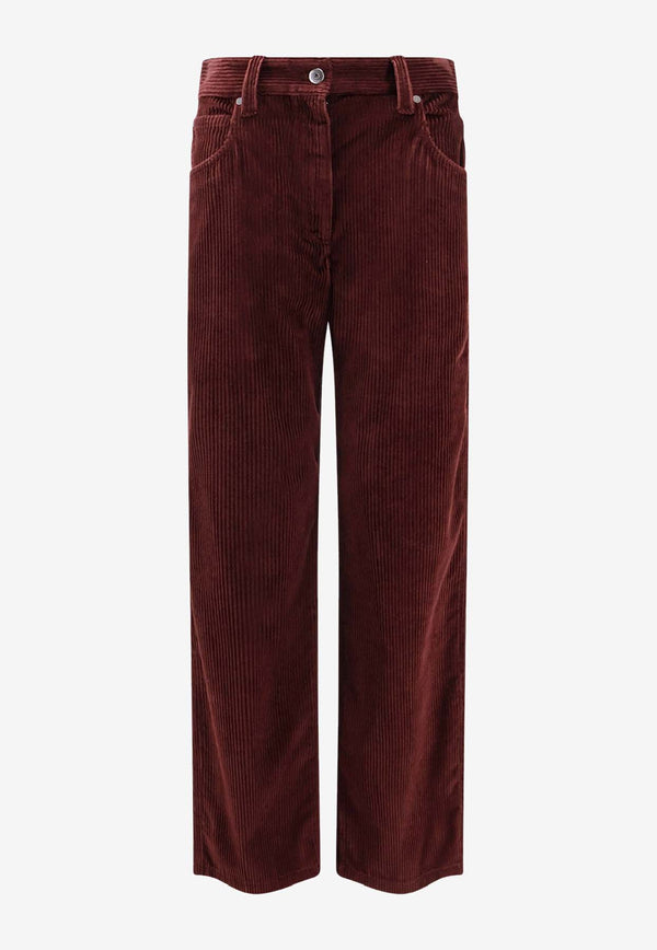 Brunello Cucinelli Straight-Leg Corduroy Pants Burgundy MA180P9075C4243_Red wine_29842676