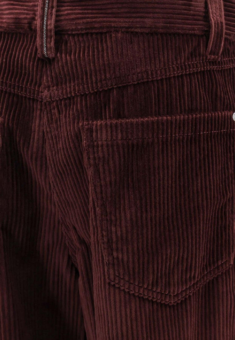 Brunello Cucinelli Straight-Leg Corduroy Pants Burgundy MA180P9075C4243_Red wine_29842676