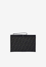 Fendi Medium FF Jacquard Flat Pouch Bag Black 7N0134AFBVF1IKJ_ASF NR NERO P_41974910