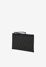 Fendi Medium FF Jacquard Flat Pouch Bag Black 7N0134AFBVF1IKJ_ASF NR NERO P_41974910