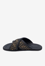 Fendi FF Jacquard Sandals Brown 7X1548AJZEF0R7R_TABACCO NERO+NERO_41974875