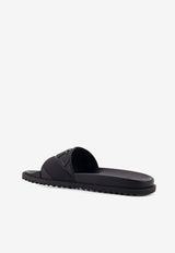 Fendi FF Embossed Beach Slides Black 7X1377ABO2F0QA1_Black_41974911