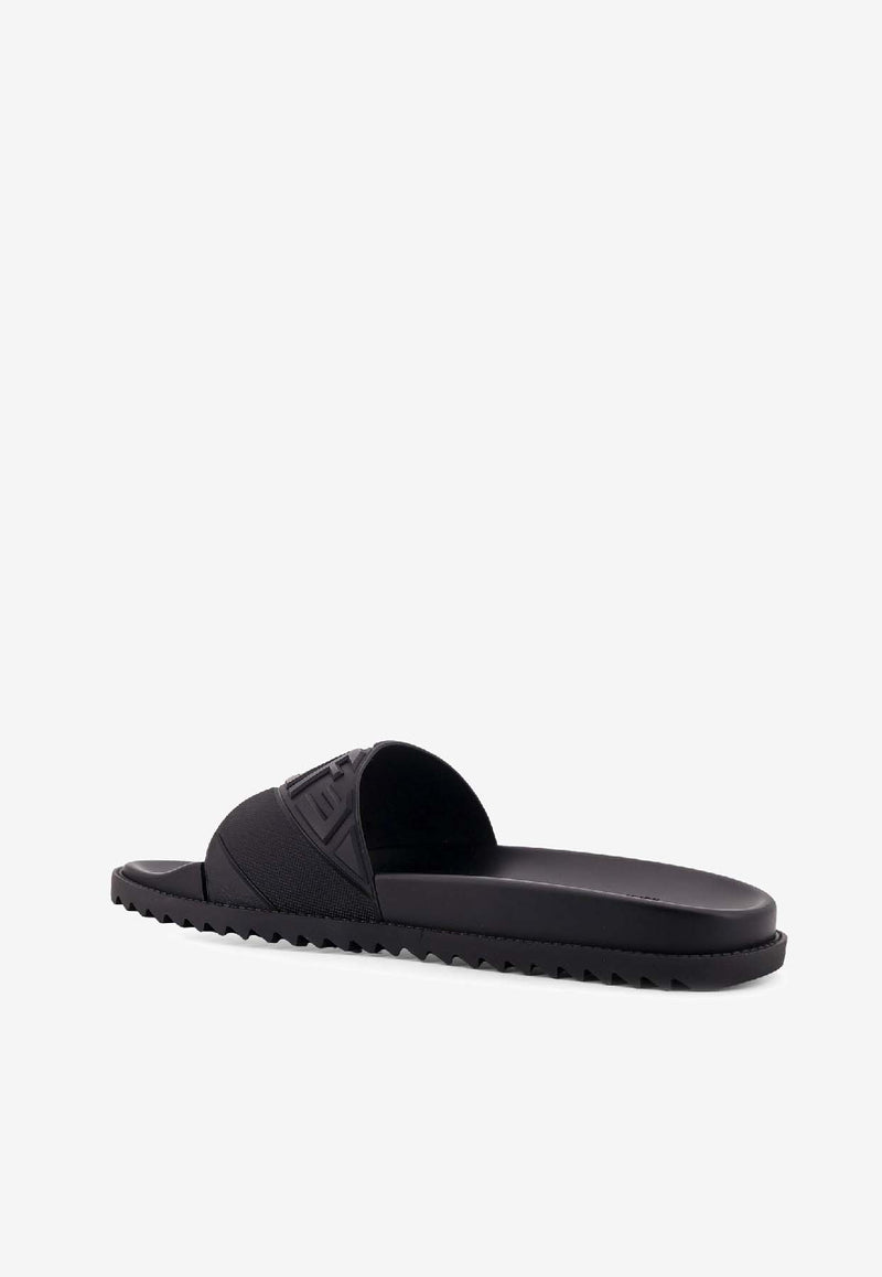 Fendi FF Embossed Beach Slides Black 7X1377ABO2F0QA1_Black_41974911