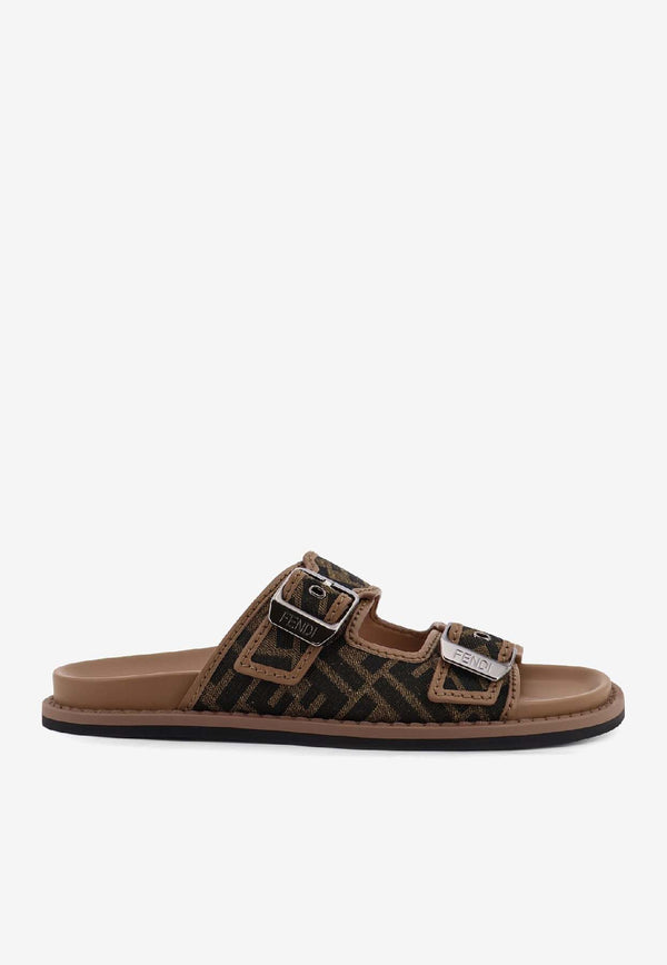 Fendi Feel FF Jacquard Sandals Brown 7X1604AJZFF1ICN_TABACCO NERO+SAND_41974907