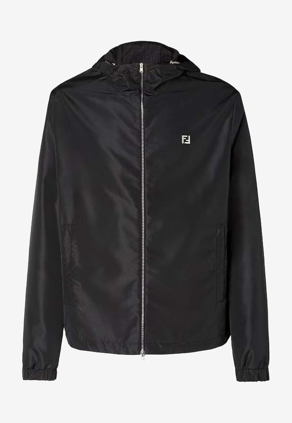 Fendi Logo Zip-Up Jacket Black FAA960AU94F0GME_Black_41974901