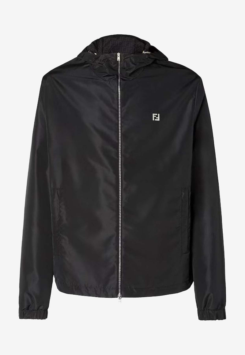 Fendi Logo Zip-Up Jacket Black FAA960AU94F0GME_Black_41974901