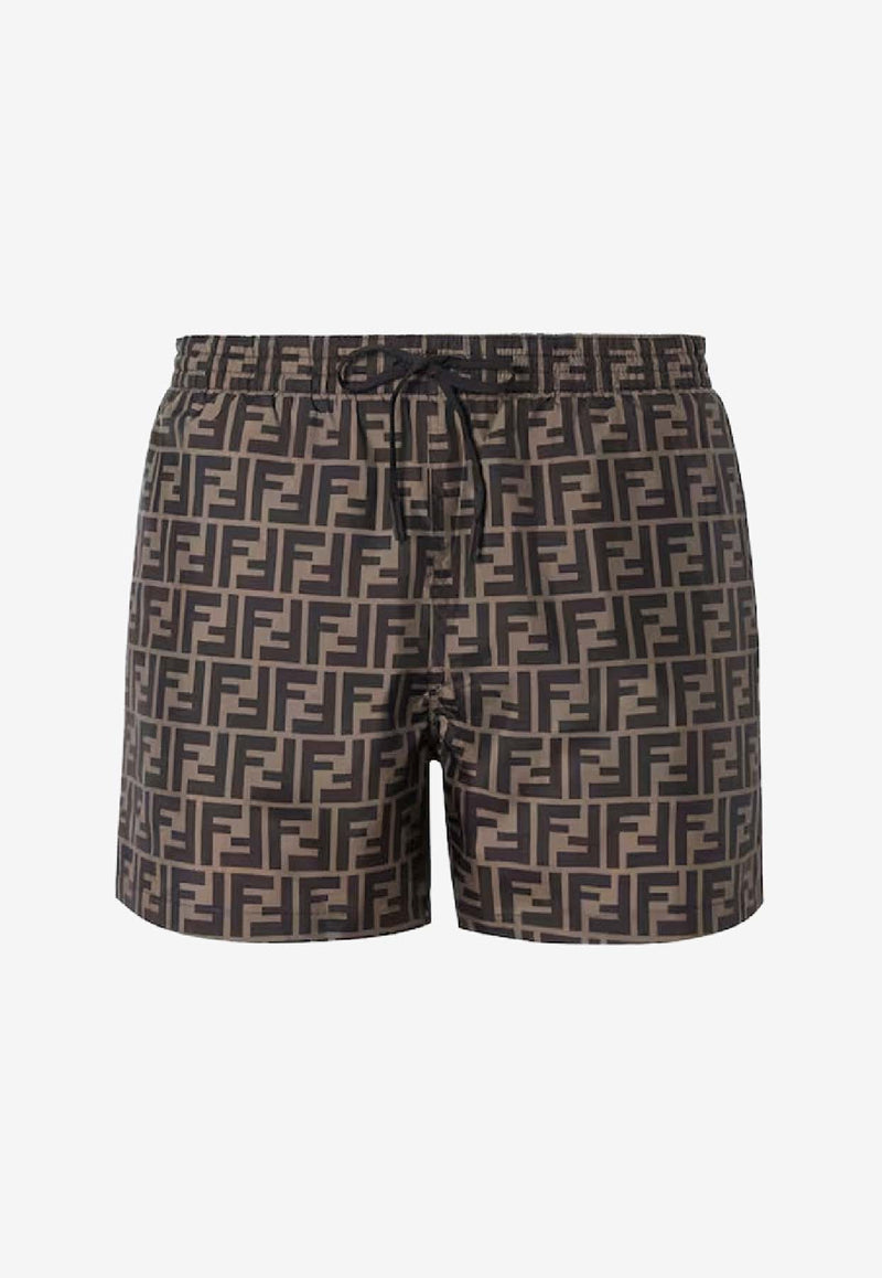 Fendi Monogram Swim Shorts Brown FXB077A79FF13IZ_TABACCO MORO_41974905