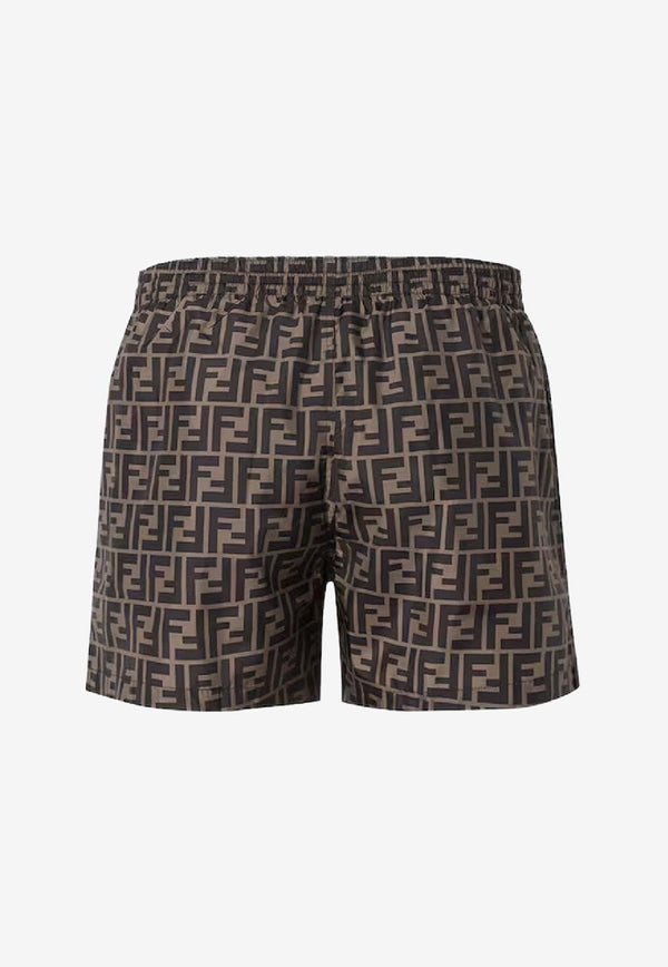 Fendi Monogram Swim Shorts Brown FXB077A79FF13IZ_TABACCO MORO_41974905