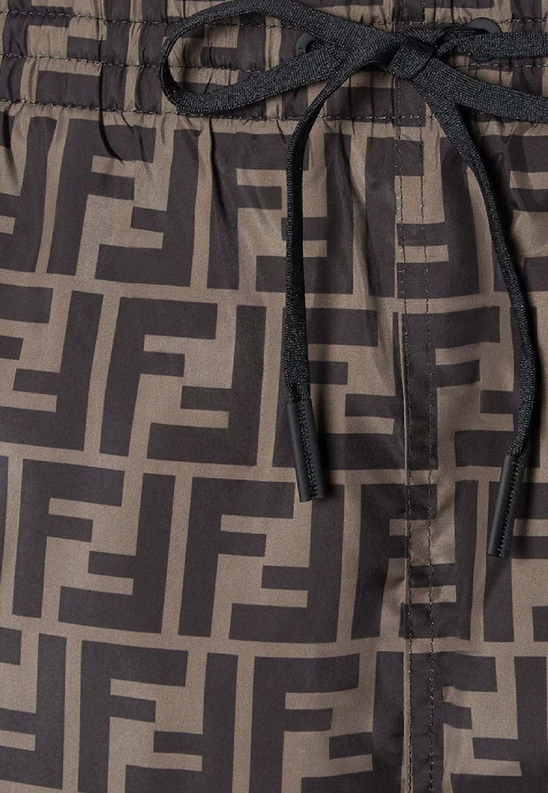 Fendi Monogram Swim Shorts Brown FXB077A79FF13IZ_TABACCO MORO_41974905