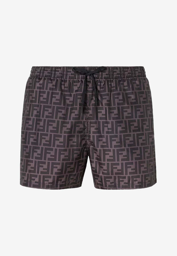 Fendi Monogram Swim Shorts Gray FXB077A79FF0P9B_Grey_41974889