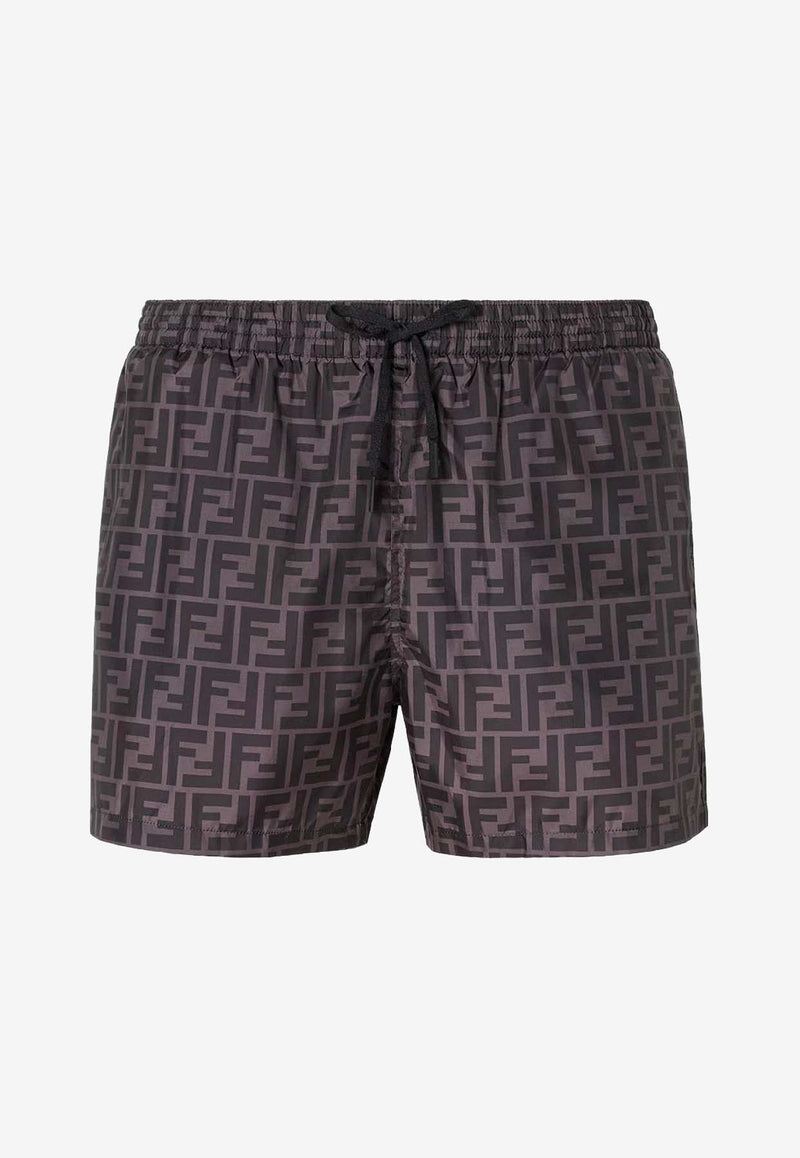 Fendi Monogram Swim Shorts Gray FXB077A79FF0P9B_Grey_41974889