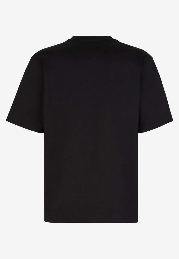 Fendi FF Embroidered T-shirt Black FY0936ARYYF0QA1_Black_41974904