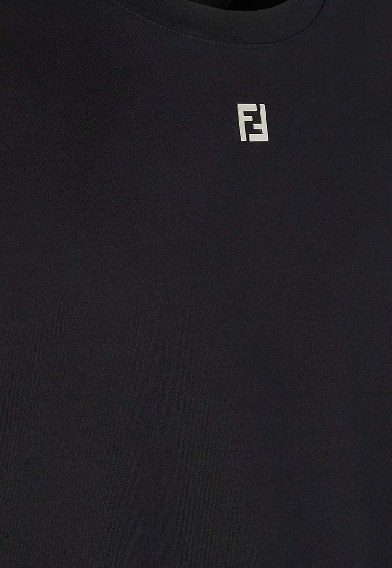 Fendi FF Embroidered T-shirt Black FY0936ARYYF0QA1_Black_41974904