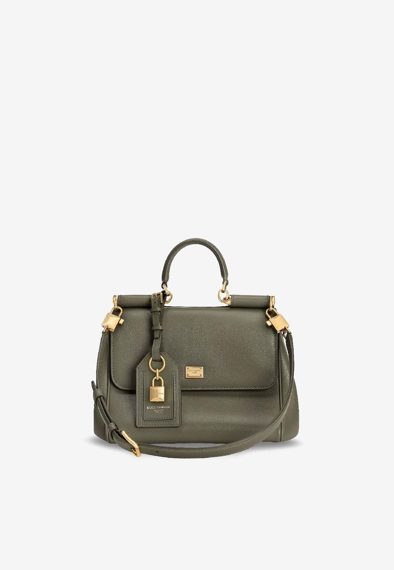 Dolce & Gabbana My Sicily Leather Top Handle Bag Green BB7781B732180560_Green_40005355
