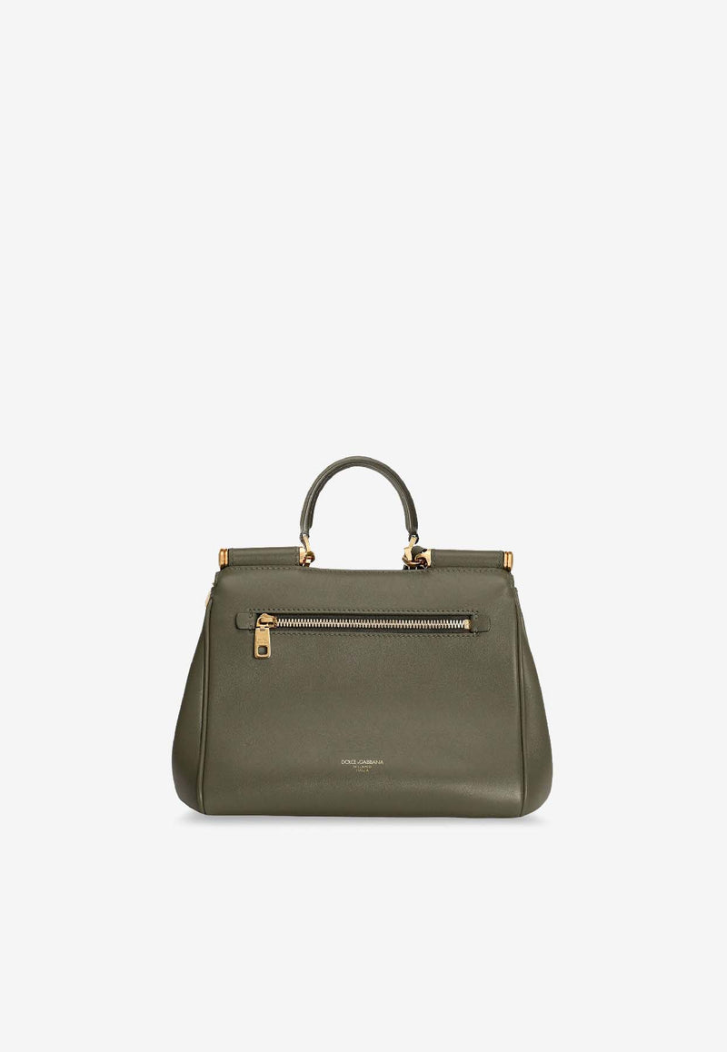Dolce & Gabbana My Sicily Leather Top Handle Bag Green BB7781B732180560_Green_40005355
