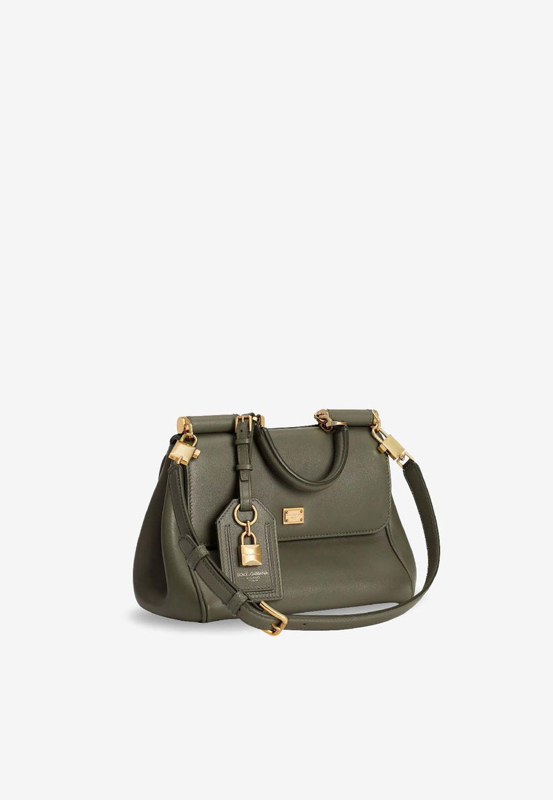 Dolce & Gabbana My Sicily Leather Top Handle Bag Green BB7781B732180560_Green_40005355