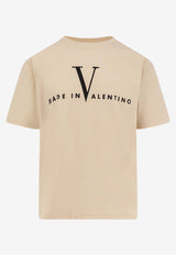 Valentino Logo-Print Short-Sleeved T-shirt 8V3MG16PBAQQT3_BURRO NERO_42176800