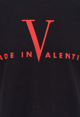 Valentino Logo-Print Short-Sleeved T-shirt 8V3MG16PBAQ0NR_Black_42176793