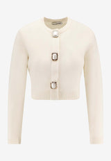 Self-Portrait Jewel-Embellished Wool Cardigan AW25018CCCREAM_White_42176724