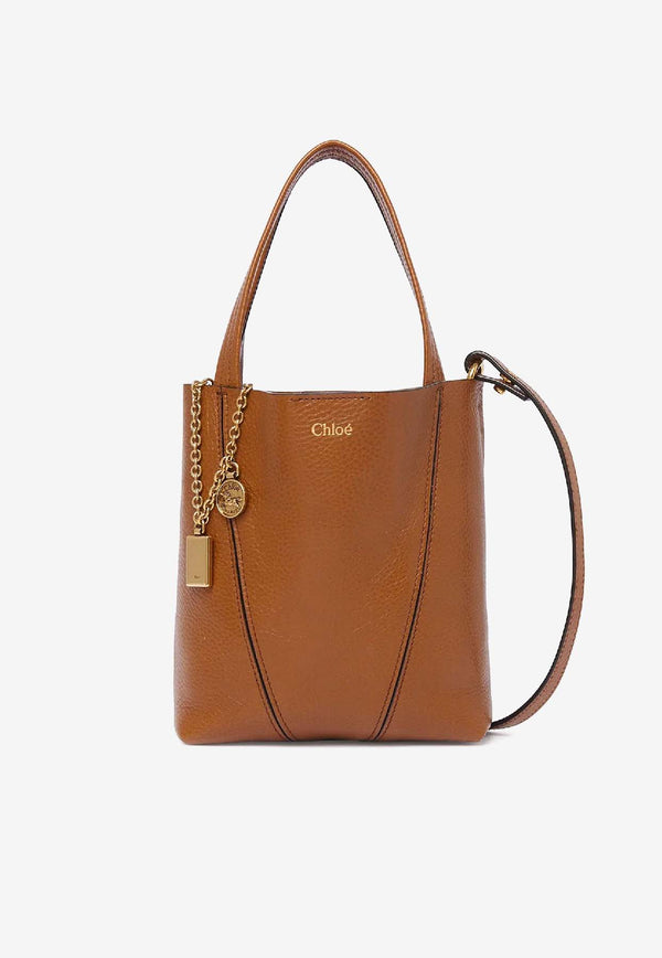 Chloé Small Spin Leather Shoulder Bag Brown CH25SS812N8426M_Clay Brown_41114776