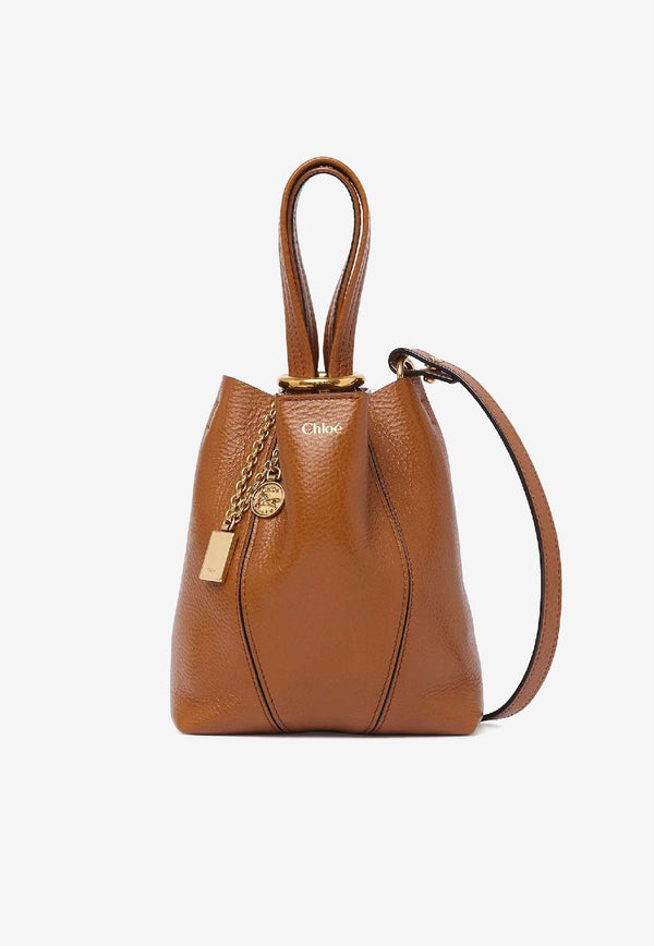 Chloé Small Spin Leather Shoulder Bag Brown CH25SS812N8426M_Clay Brown_41114776