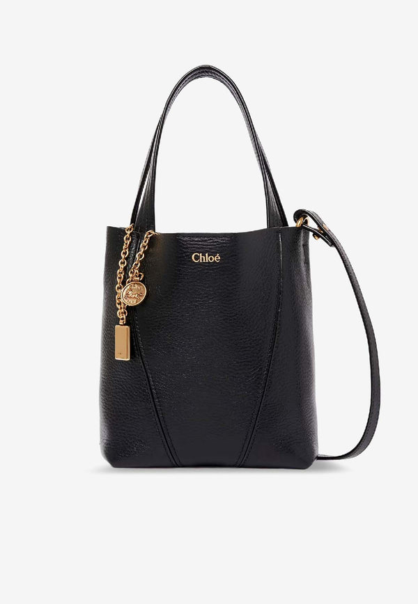 Chloé Small Spin Leather Shoulder Bag Black CH25SS812N84001_Black_41114803