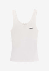 Chloé Logo Tank Top White CH25SJH12180101_White_41114815
