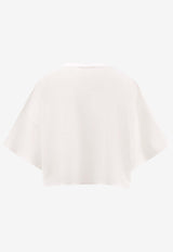 Chloé Maxi Logo Cropped T-shirt White CH24AJH09183101_White_41114872