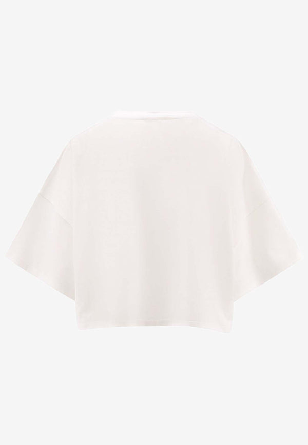 Chloé Maxi Logo Cropped T-shirt White CH24AJH09183101_White_41114872