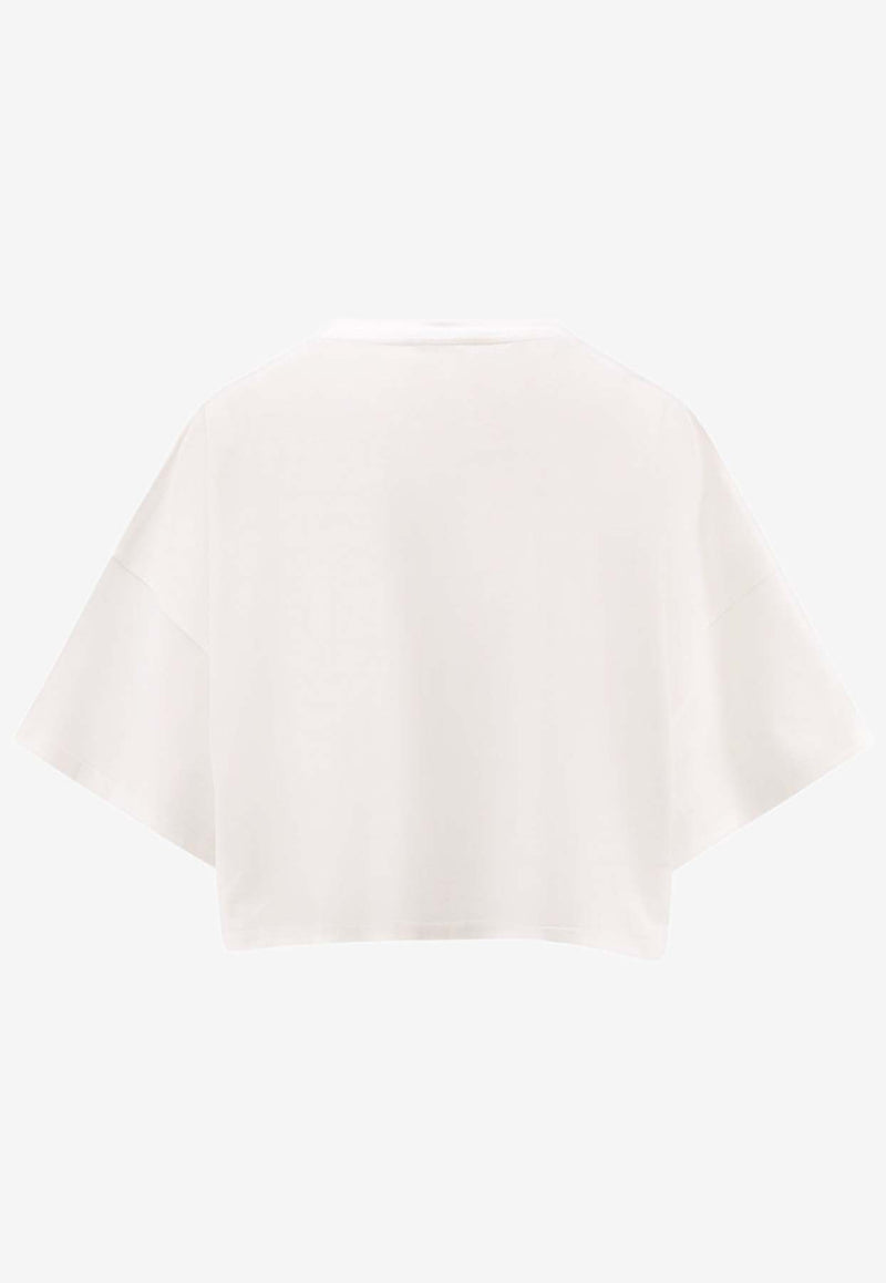 Chloé Maxi Logo Cropped T-shirt White CH24AJH09183101_White_41114872