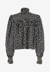 Chloé Polka Dots Silk Blouse Black  CH26SHT90300915_Black - Beige 1_41114861