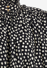 Chloé Polka Dots Silk Blouse Black  CH26SHT90300915_Black - Beige 1_41114861