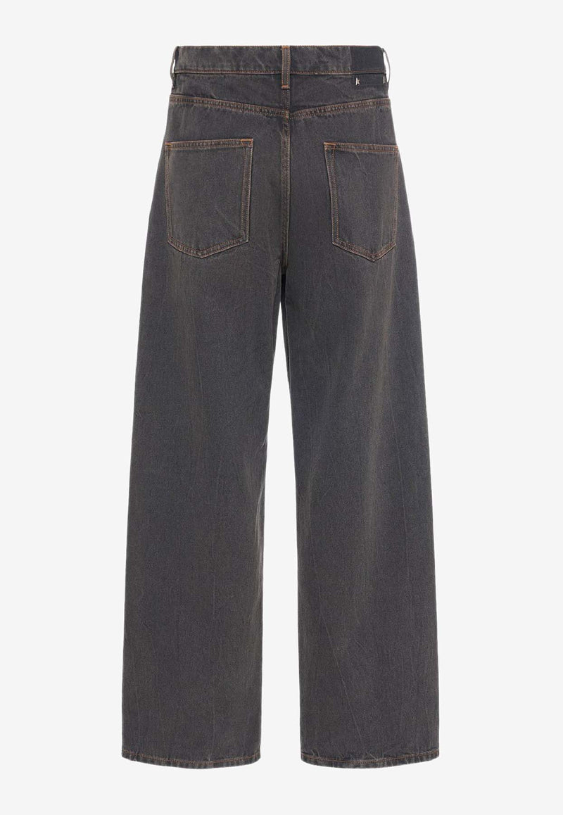 Golden Goose DB Morgan Wide-Leg Jeans Black GMP01186P00099490100_Black_38331165