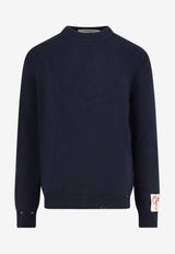 Golden Goose DB Star Embellished Crewneck Sweater Blue GMP00839P00066250486_Blue_38331615