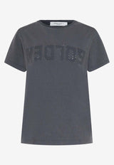 Golden Goose DB Distressed Logo T-shirt Gray GWP01220P00067160318_Grey_38330927