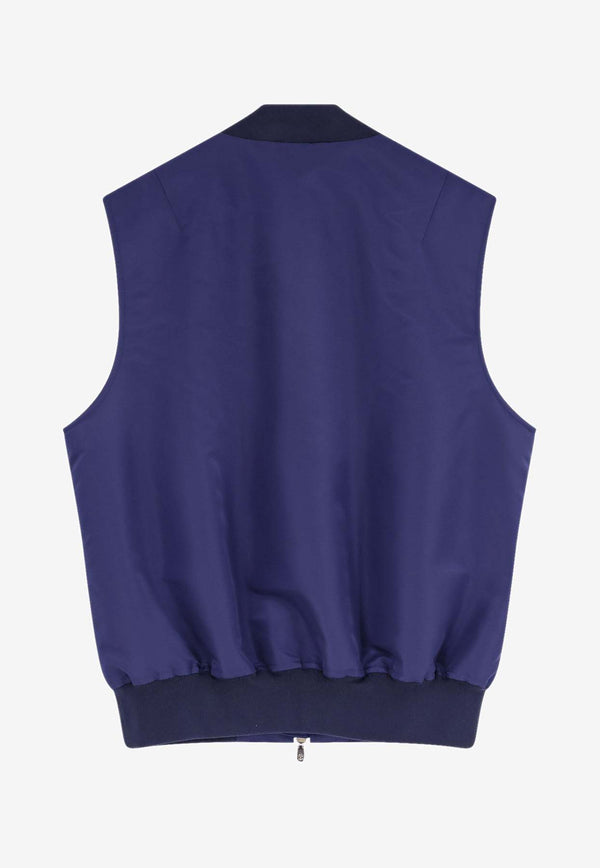 Brunello Cucinelli Nylon Zip-Up Vest Blue MZ4316565CIL51_ROYALE GEYSER_40000245