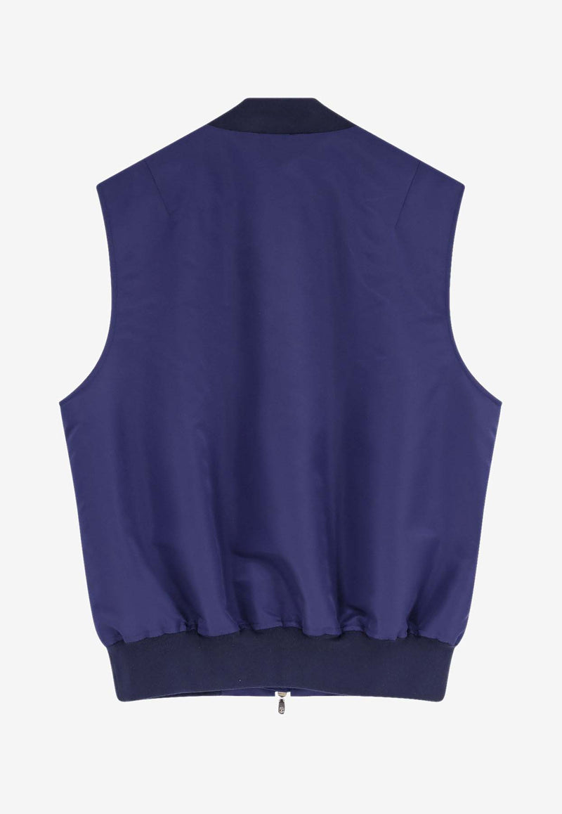 Brunello Cucinelli Nylon Zip-Up Vest Blue MZ4316565CIL51_ROYALE GEYSER_40000245