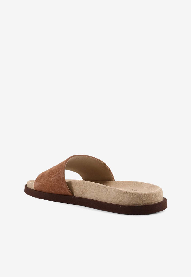 Brunello Cucinelli Suede Leather Sandals Brown MZUSOLY236CHW89_Brown_40000220