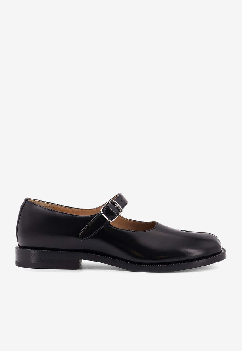 Maison Margiela Mary-Jane Tabi Leather Ballet Flats Black S39WL0119PS679T8013_Black_41114823