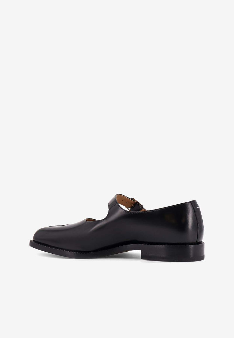 Maison Margiela Mary-Jane Tabi Leather Ballet Flats Black S39WL0119PS679T8013_Black_41114823