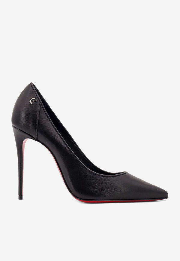Christian Louboutin Sporty Kate 100 Leather Pumps Black 1250032B439_BLACK/LIN BLACK_29849878