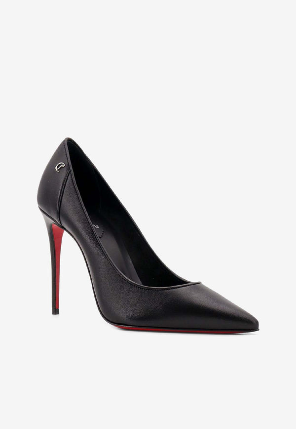 Christian Louboutin Sporty Kate 100 Leather Pumps Black 1250032B439_BLACK/LIN BLACK_29849878
